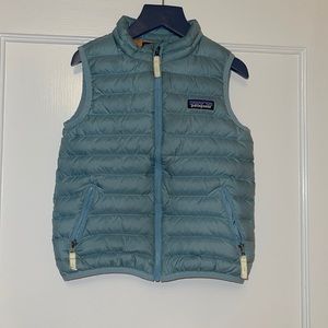 Patagonia Baby Down Sweater Vest 4T Upwell Blue/orange